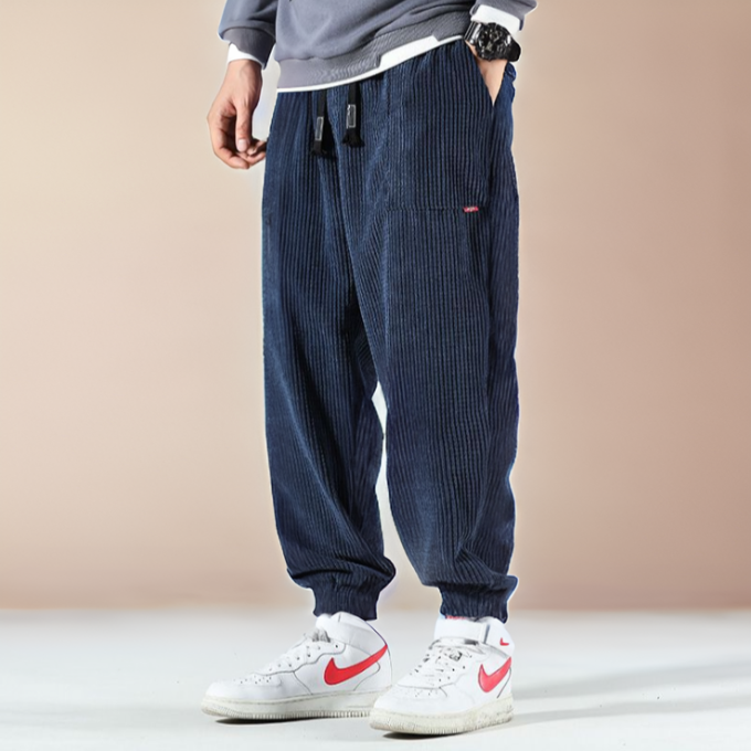 Men's Corduroy Sweatpants with Drawstring Waist, view 3 of 8