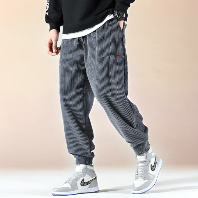 Men's Corduroy Sweatpants with Drawstring Waist, view 7 of 8
