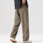 Men's Corduroy Trousers with Drawstring Casual Fit, view 8 of 9