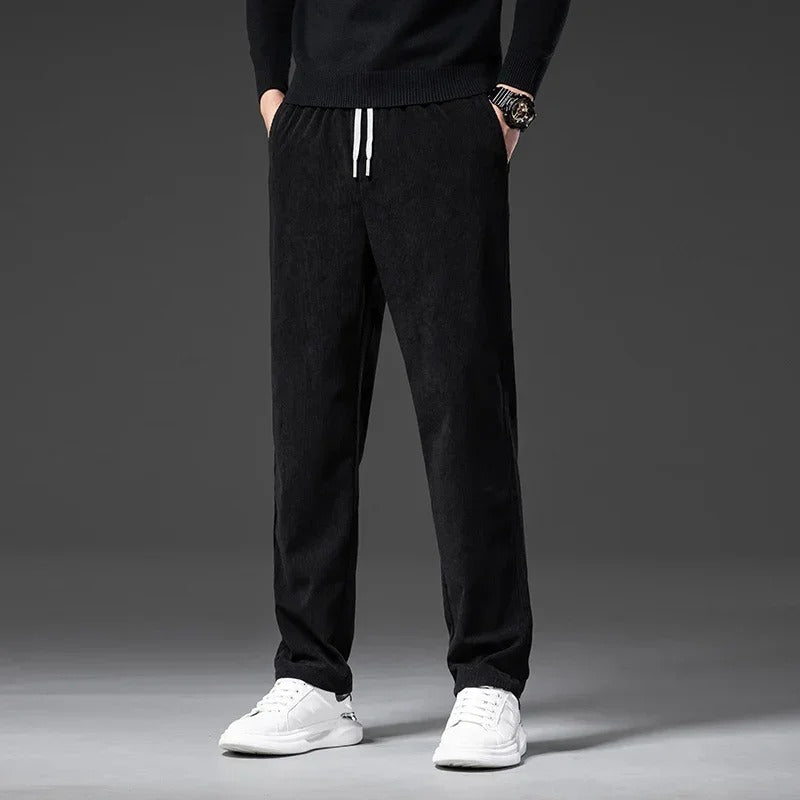 Men's Corduroy Trousers with Drawstring Relaxed Fit, view 4 of 6