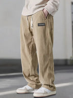 Men's Corduroy Trousers with Drawstring Wide Leg, view 6 of 8