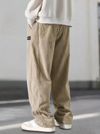 Men's Corduroy Trousers with Drawstring Wide Leg, view 7 of 8