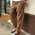 Men's corduroy trousers, relaxed elastic waist – product image 1