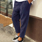 Men's corduroy trousers, relaxed elastic waist – product image 2