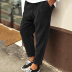 Men's corduroy trousers, relaxed elastic waist – product image 4