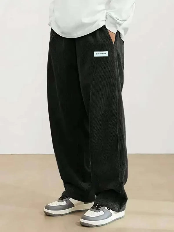 Men's Corduroy Trousers with Relaxed Jogger Fit, view 2 of 8