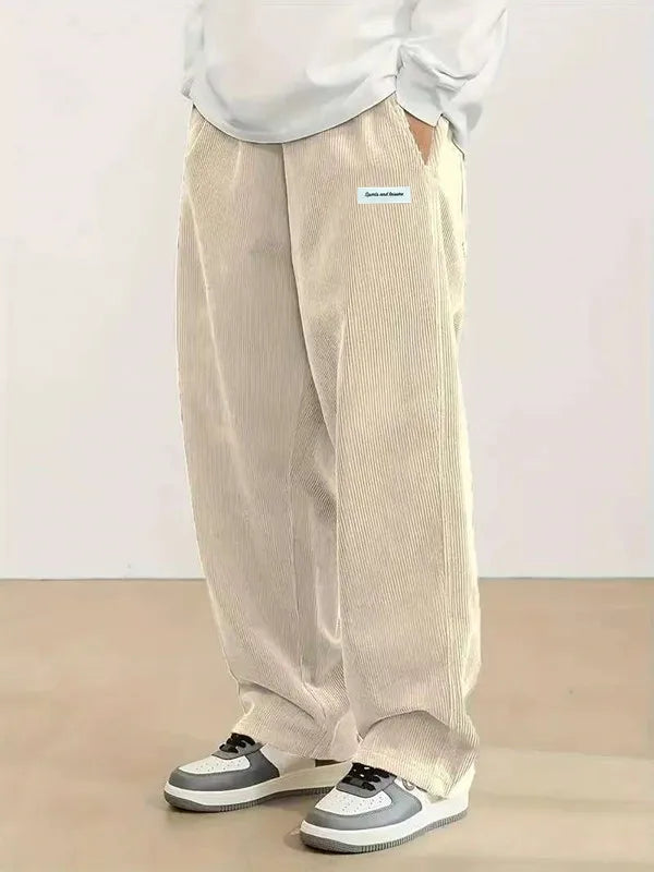 Men's Corduroy Trousers with Relaxed Jogger Fit, view 6 of 8