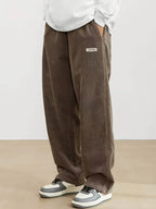 Men's Corduroy Trousers with Relaxed Jogger Fit, view 7 of 8
