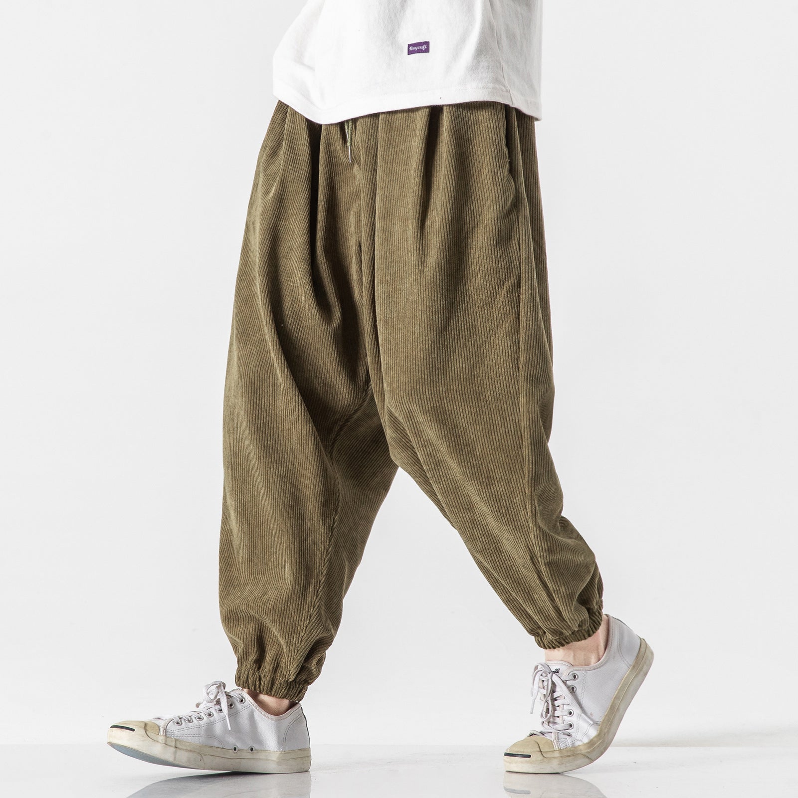 Men's Corduroy Trousers with Relaxed Straight Leg, view 8 of 14