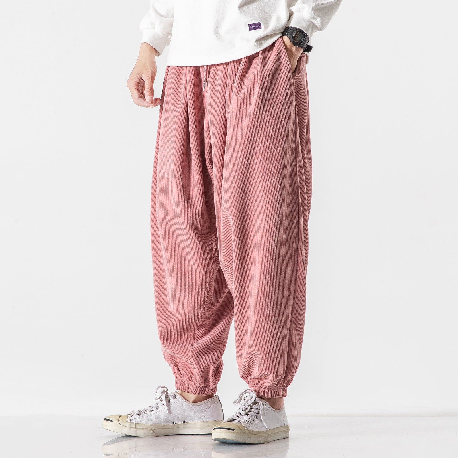 Men's Corduroy Trousers with Relaxed Straight Leg, view 11 of 14
