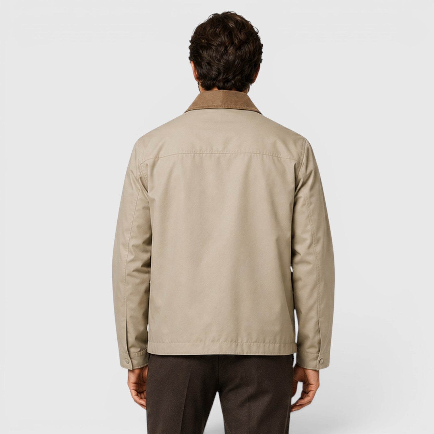 Alternate product view 2 of men's Cotton Jacket with lightweight utility design.
