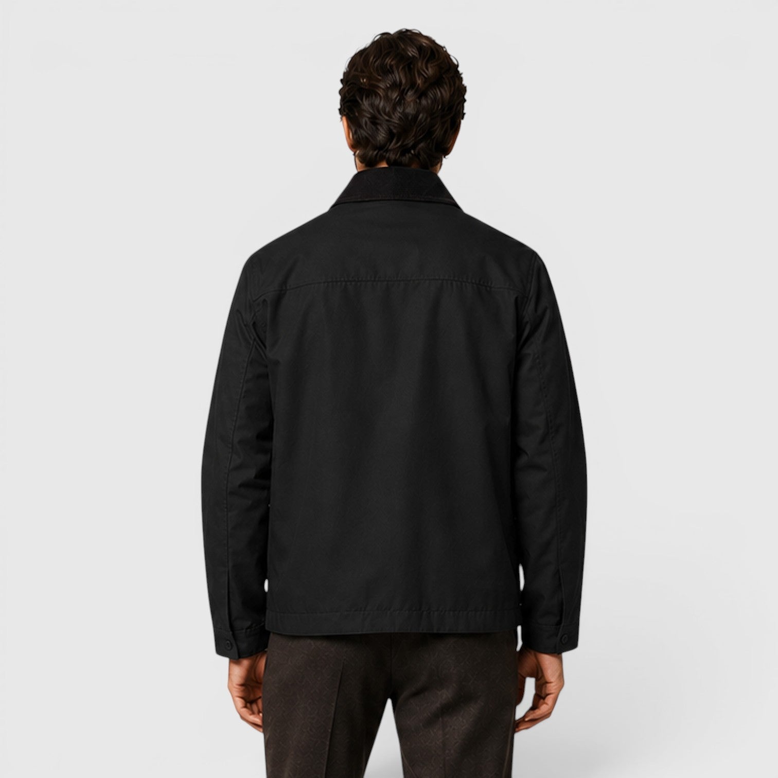 Alternate product view 6 of men's Cotton Jacket with lightweight utility design.