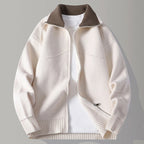 Men's Draped Mock Neck Cardigan with Longline Fit, view 4 of 9