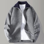 Men's Draped Mock Neck Cardigan with Longline Fit, view 5 of 9
