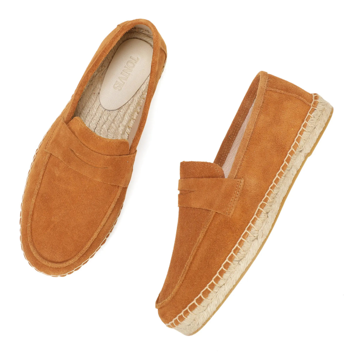Men's espadrille suede slip-on loafers