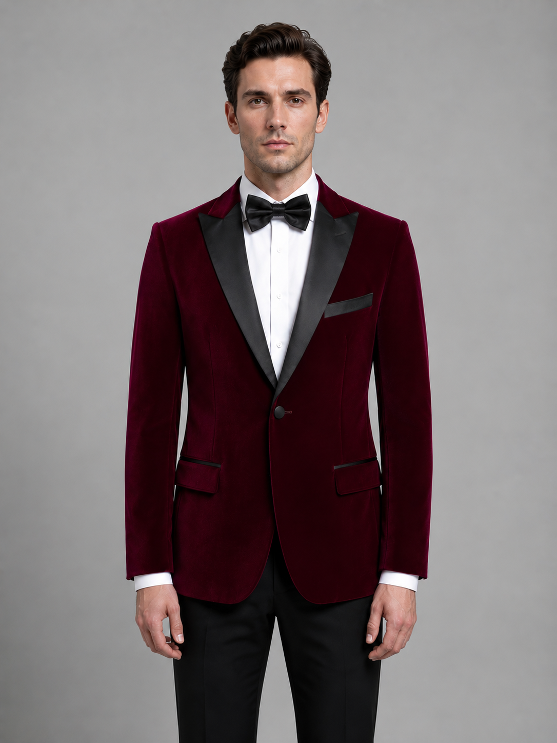 Mens Formal Dinner Jacket Blazer, Velvet-Look Finish - product image 1