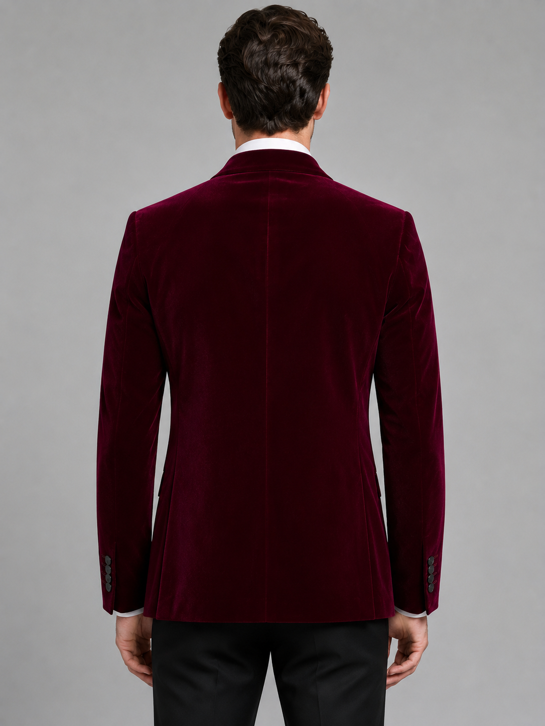 Mens Formal Dinner Jacket Blazer, Velvet-Look Finish - product image 2