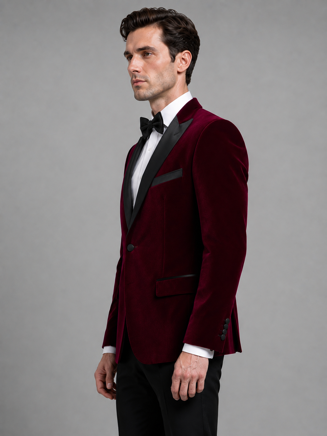 Mens Formal Dinner Jacket Blazer, Velvet-Look Finish - product image 3