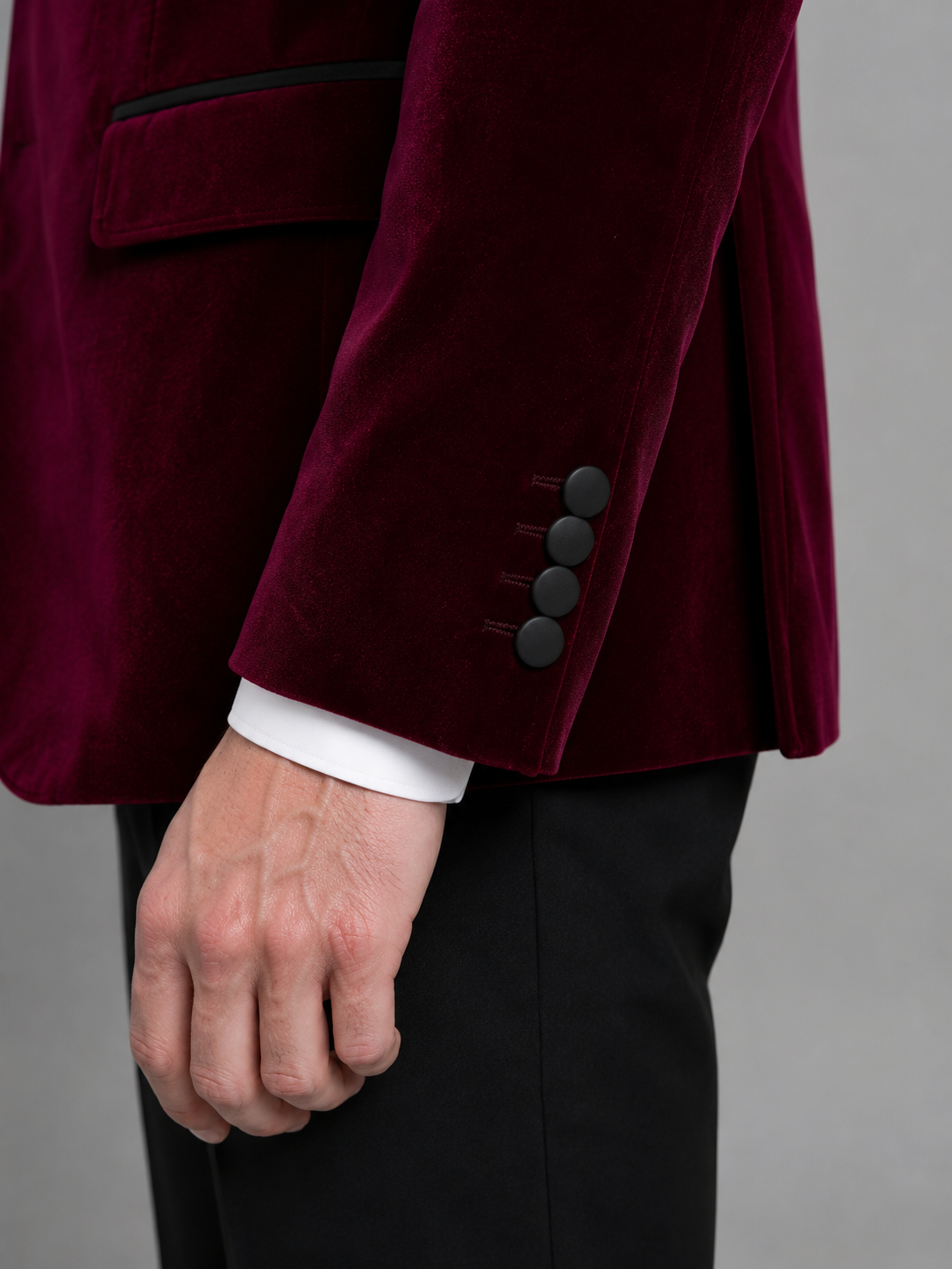 Mens Formal Dinner Jacket Blazer, Velvet-Look Finish - product image 4