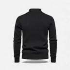 Men's Half-Zip Cardigan with Ribbed High Collar, view 4 of 15