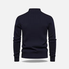 Men's Half-Zip Cardigan with Ribbed High Collar, view 15 of 15