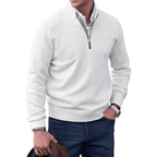 Men's Half-Zip Knit Jumper with Ribbed Collar, view 3 of 11