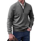 Men's Half-Zip Knit Jumper with Ribbed Collar, view 6 of 11