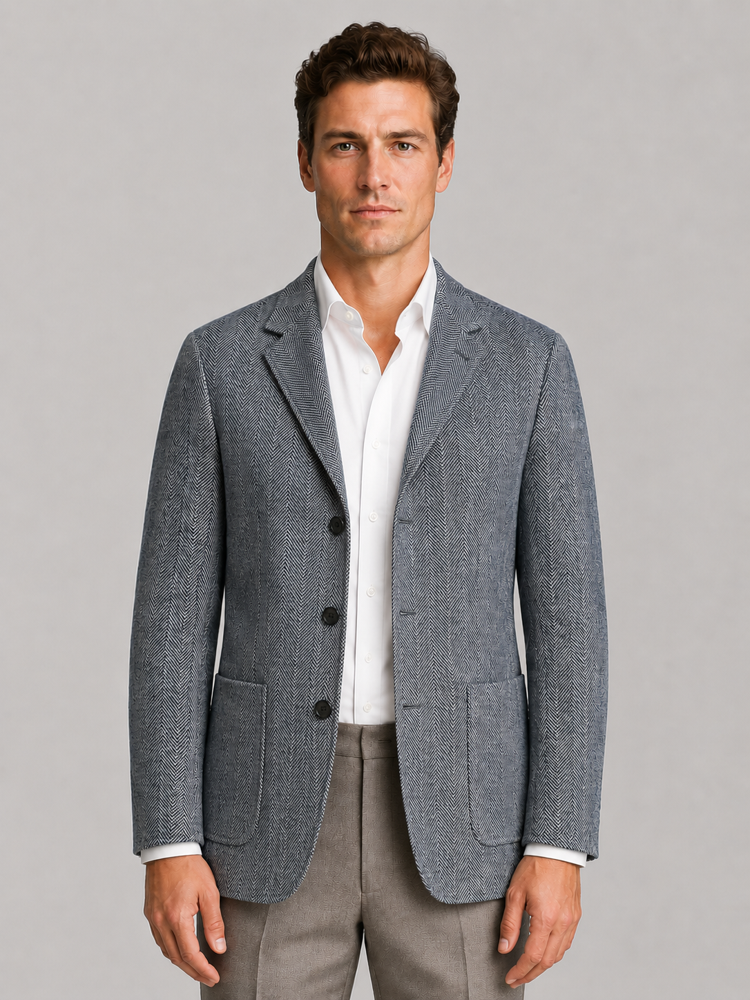 Mens Herringbone Tailored Jacket Blazer - product image 3