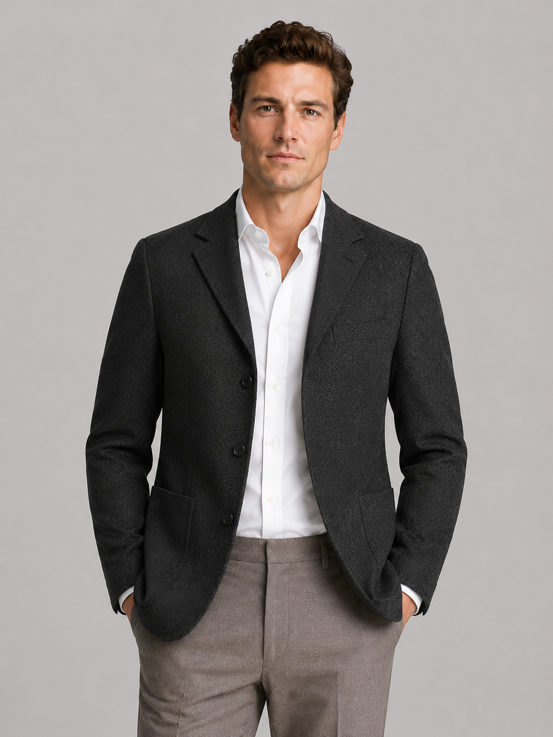 Mens Herringbone Tailored Jacket Blazer - product image 6