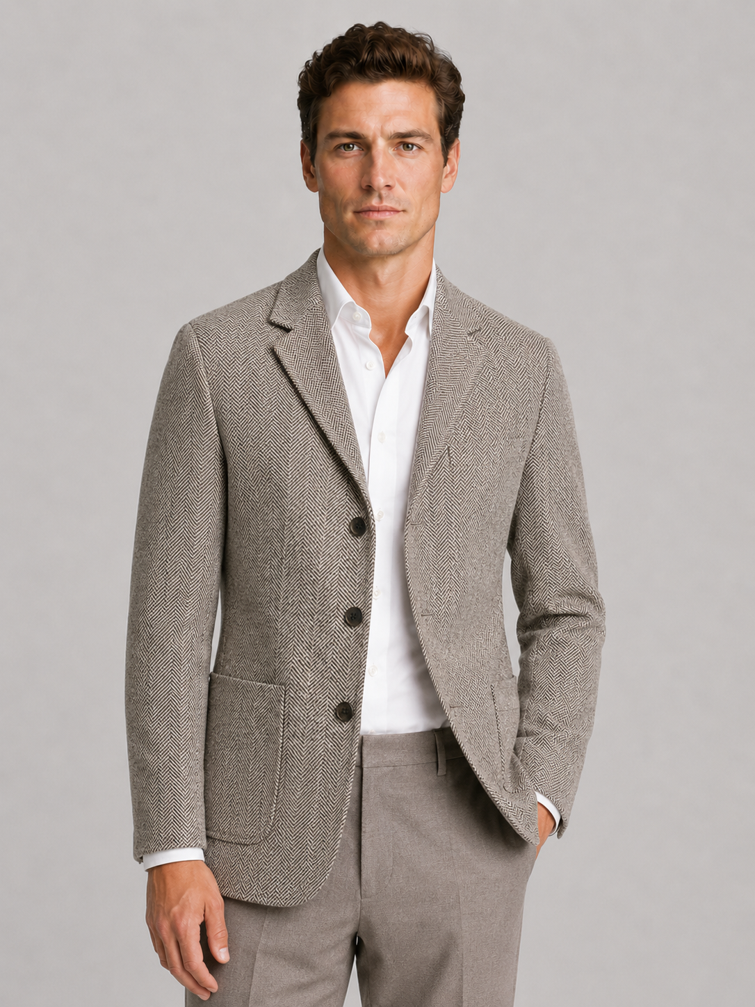 Mens Herringbone Tailored Jacket Blazer - product image 7
