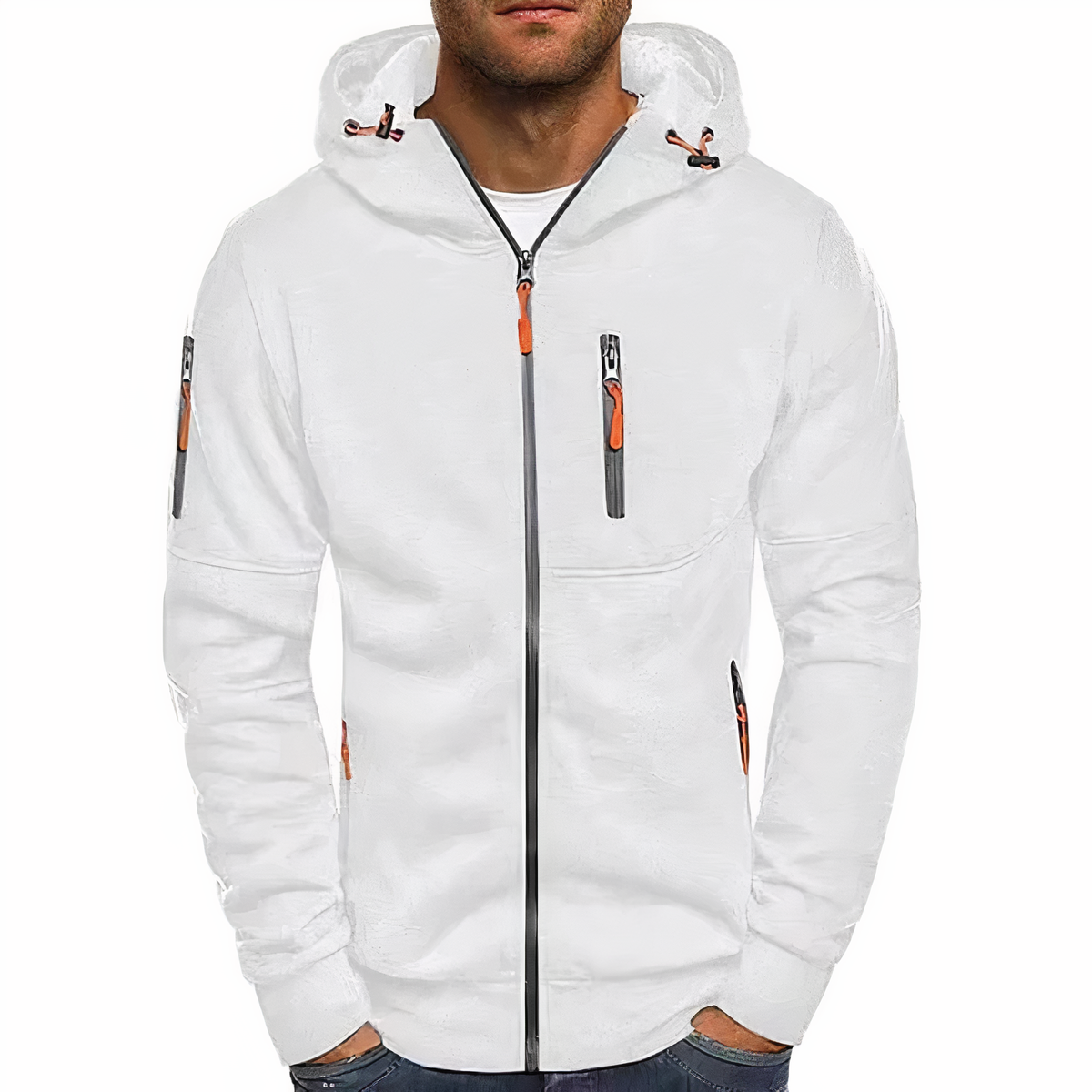 Men's hoodie, sporty long sleeve casual pullover – product image 1