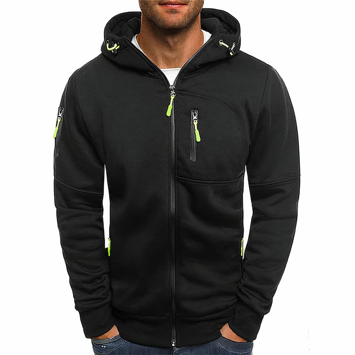 Men's hoodie, sporty long sleeve casual pullover – product image 2