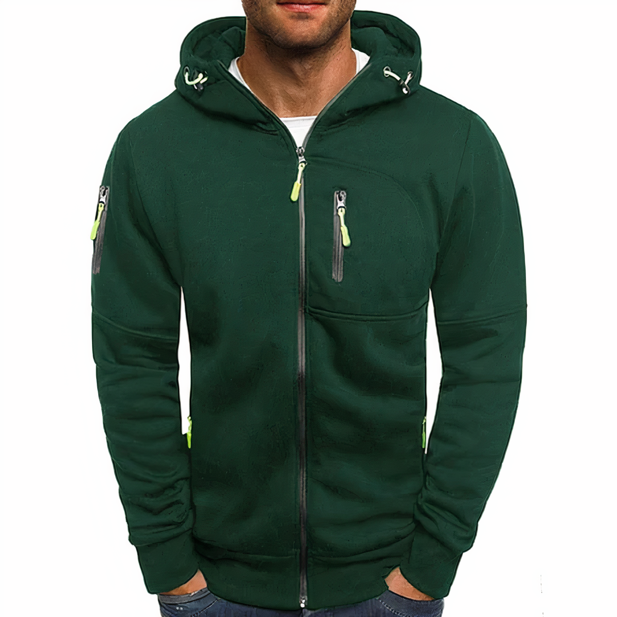 Men's hoodie, sporty long sleeve casual pullover – product image 4