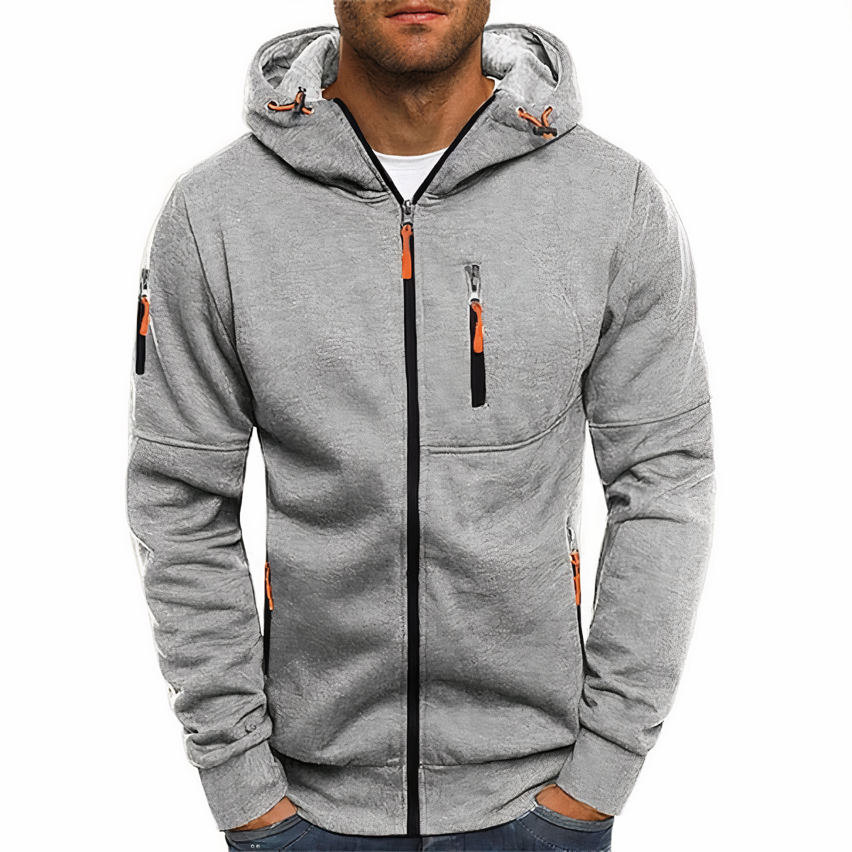 Men's hoodie, sporty long sleeve casual pullover – product image 6