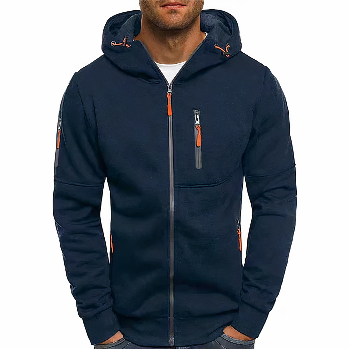 Men's hoodie, sporty long sleeve casual pullover – product image 8