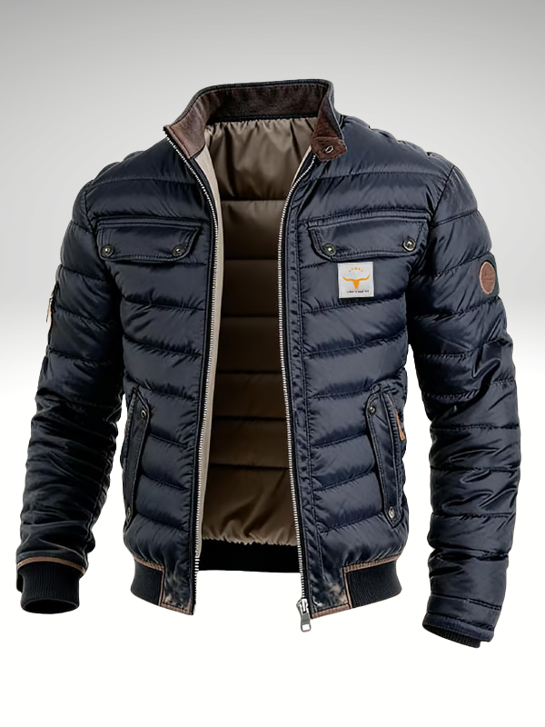 Men's Insulated Quilted Jacket with Zip Front, view 2 of 4