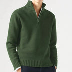 Men's Knit Pullover Half-Zip Jumper with Stand Collar, view 4 of 12