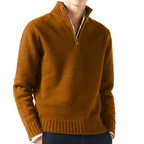 Men's Knit Pullover Half-Zip Jumper with Stand Collar, view 9 of 12