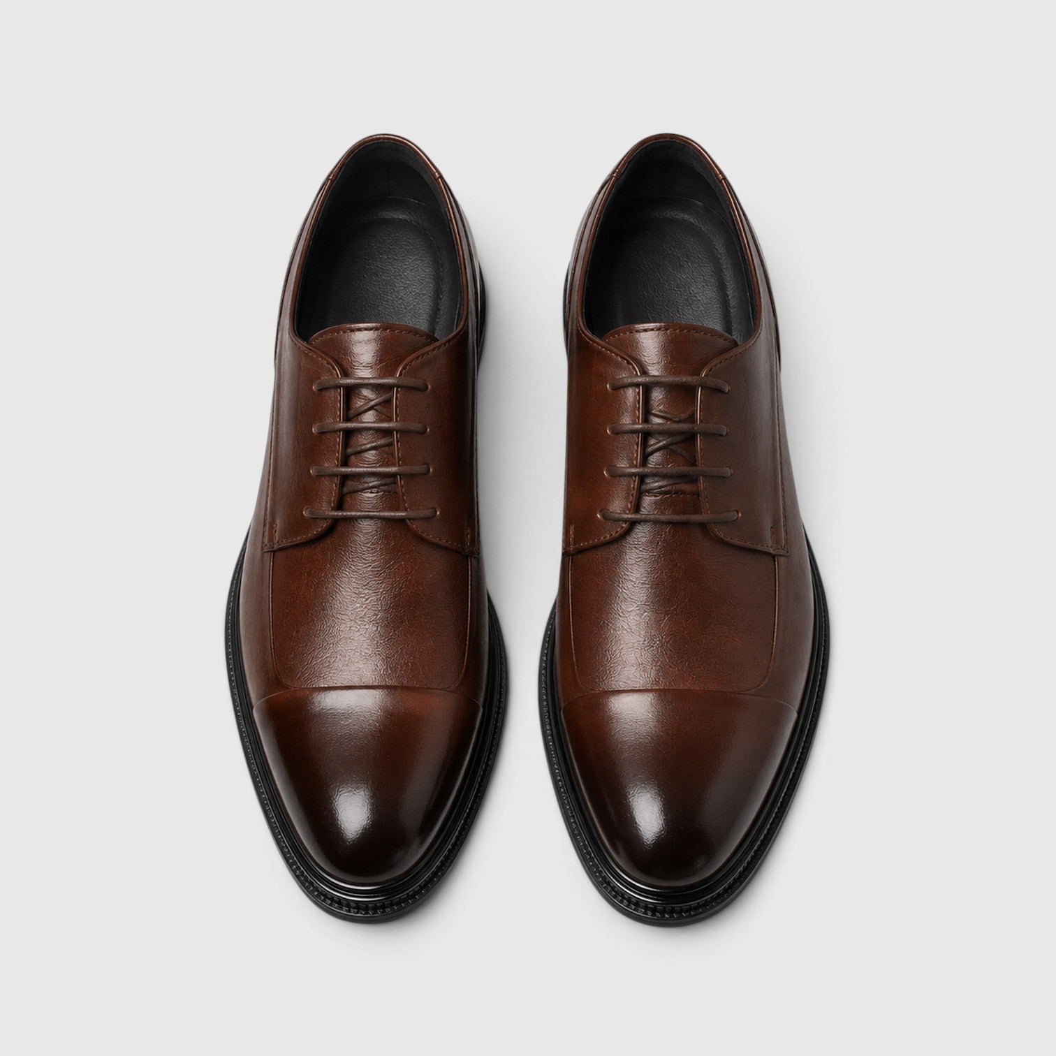 Alternate product view 3 of men's Leather Lace Up Shoes with classic derby formal design.