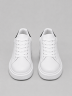 Alternate product view 4 of men's Leather Trainers with low-top lace-up sneakers.