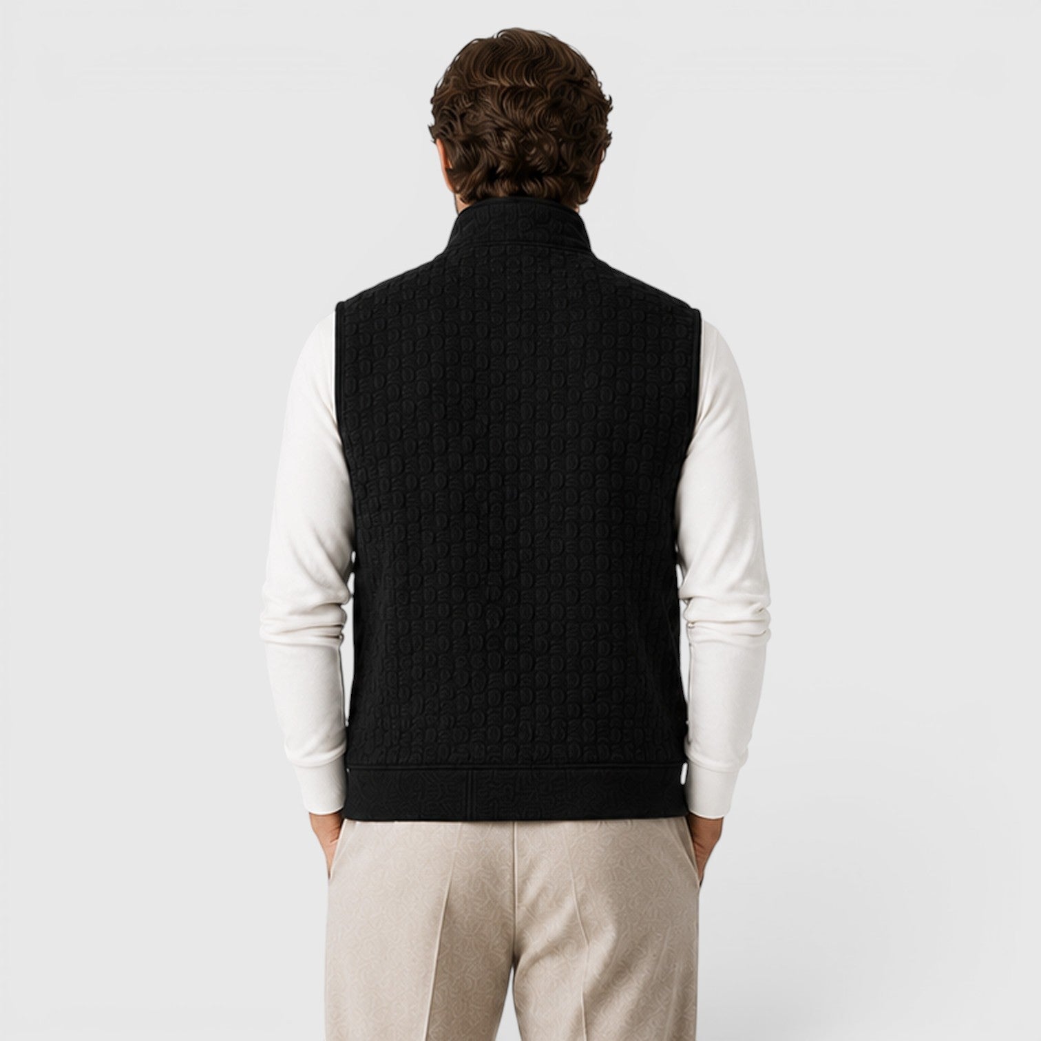 Alternate product view 10 of men's Lightweight Gilet with zip front layering design.