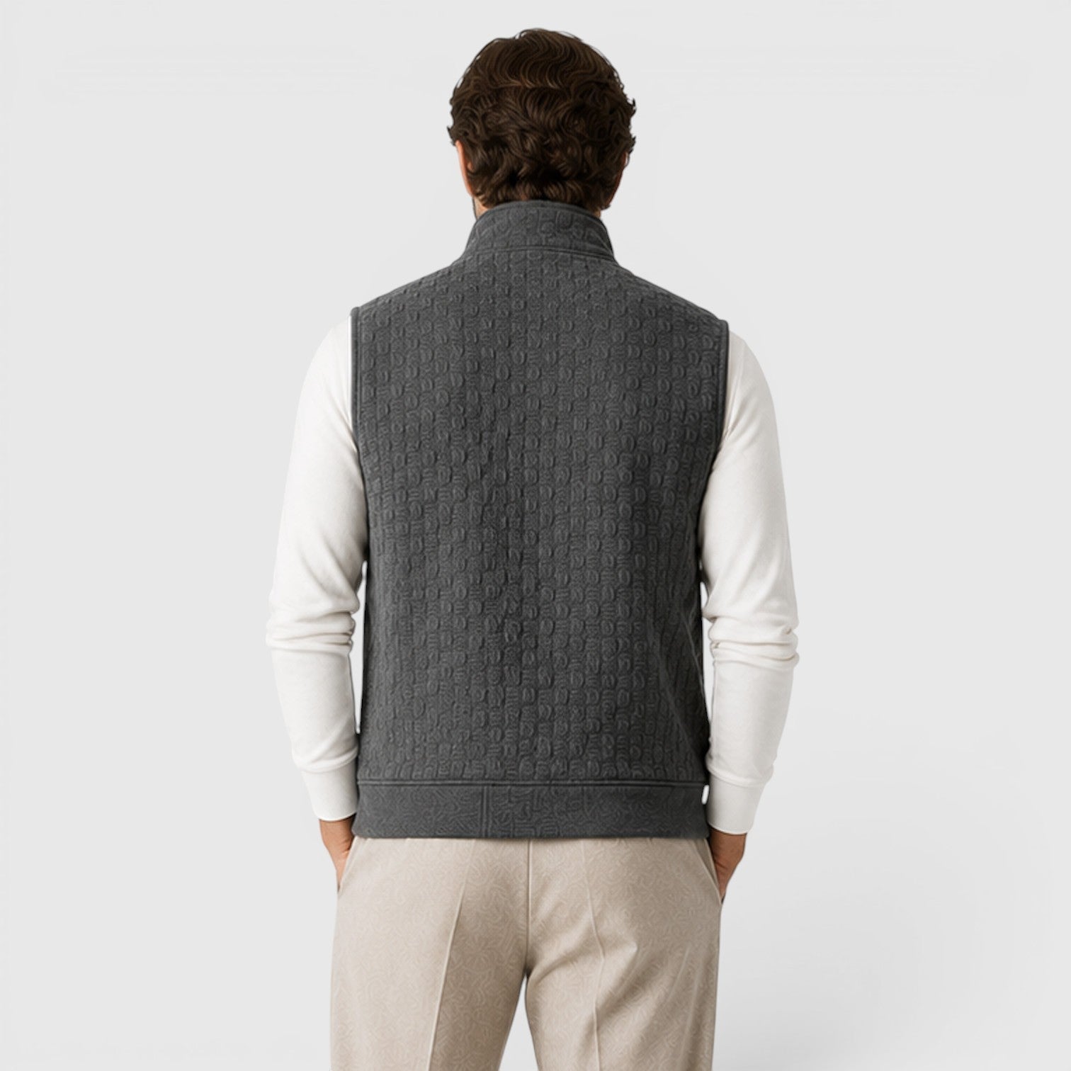 Alternate product view 13 of men's Lightweight Gilet with zip front layering design.