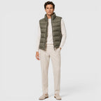 Alternate product view 3 of men's Lightweight Puffer Gilet with zip front padded layer.