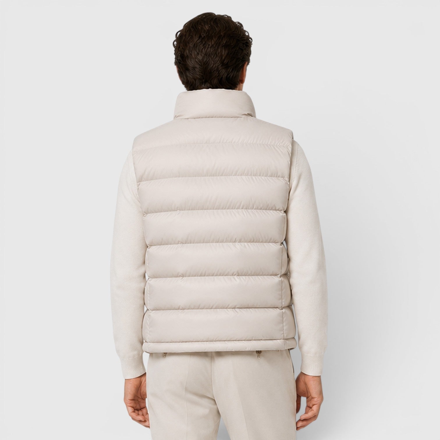 Alternate product view 15 of men's Lightweight Puffer Gilet with zip front padded layer.
