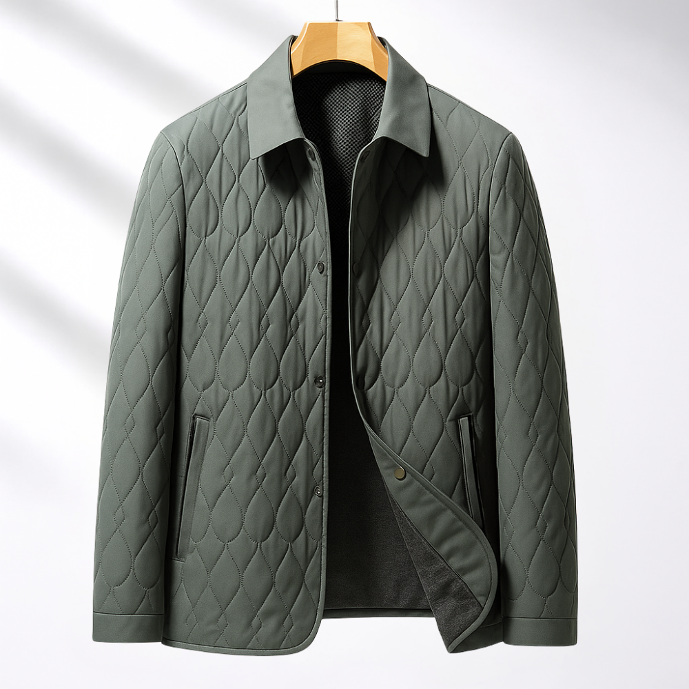 Men's Lightweight Quilted Jacket with Button Front, view 1 of 6