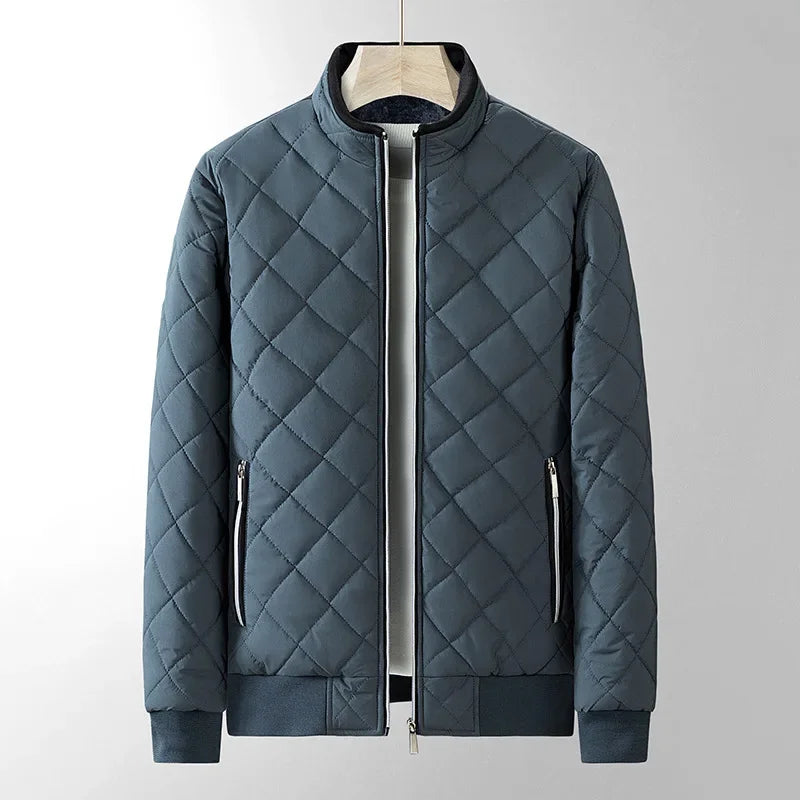 Men's Lightweight Quilted Jacket with Collared Design, view 1 of 3