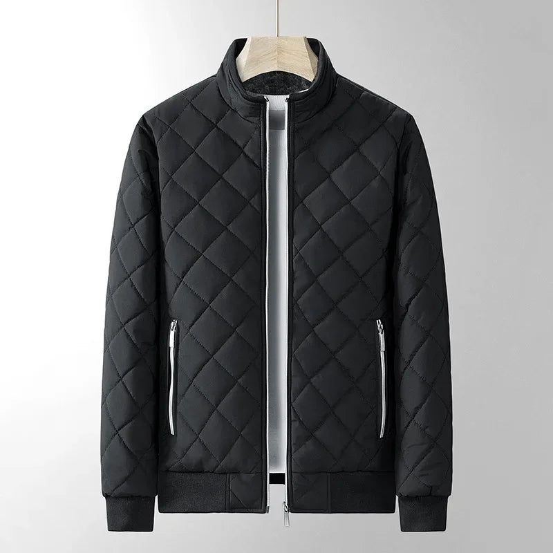 Men's Lightweight Quilted Jacket with Collared Design, view 2 of 3