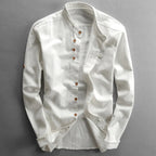 Men's long sleeve polo shirt, stand collar pullover – product image 2