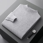 Men's Merino Jumper with Ribbed Mock Neck, view 2 of 13
