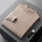Men's Merino Jumper with Ribbed Mock Neck, view 4 of 13